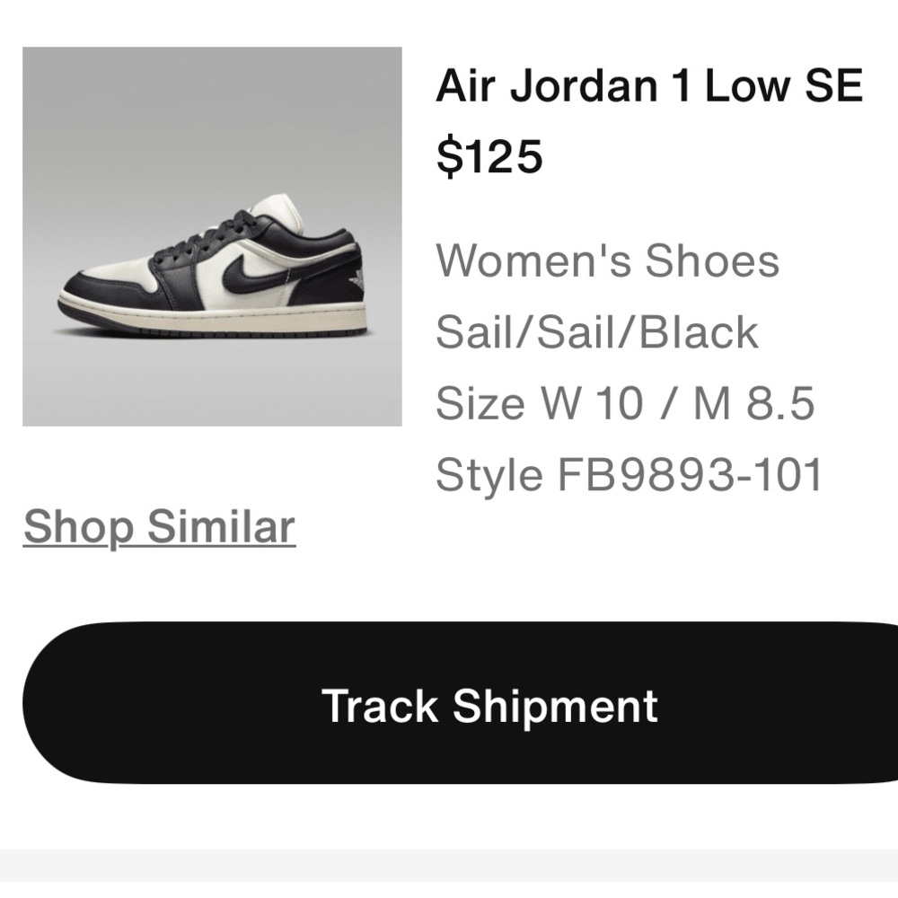 Nike Jordan 1 Low SE Women's Shoes - Black and White - Size 10 - Worn 1x 🖤🤍